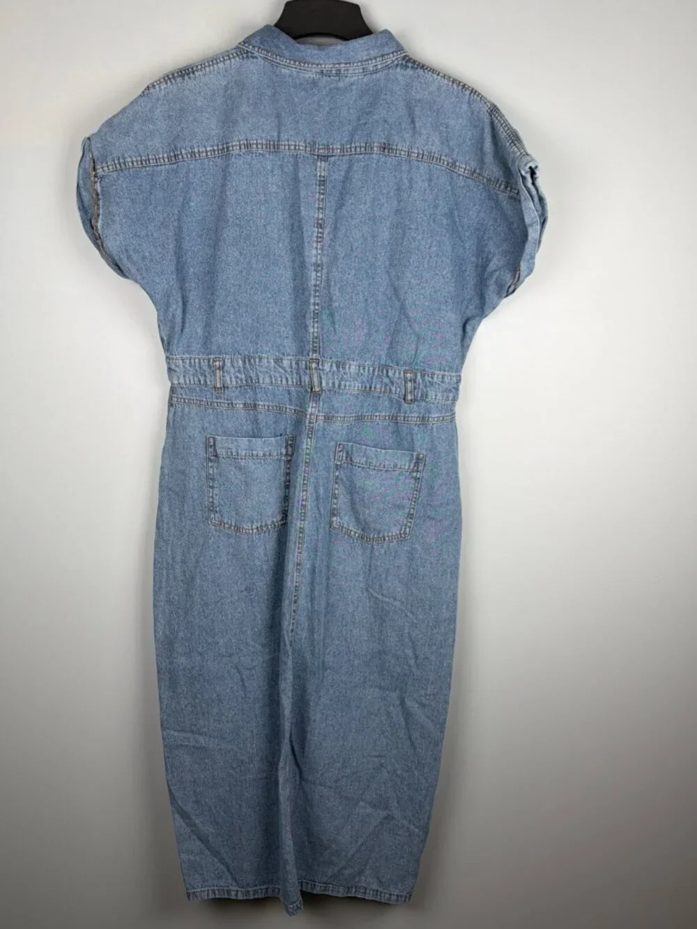 Given Kale Denim Dress Women XL Blue Casual Collar Shirt Midi Maxi Travel Basic